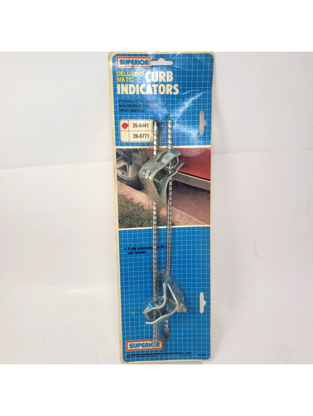 Superior Deluxe-O-Matic Curb Indicators 26-6441 NOS Vintage Chrome Feelers New